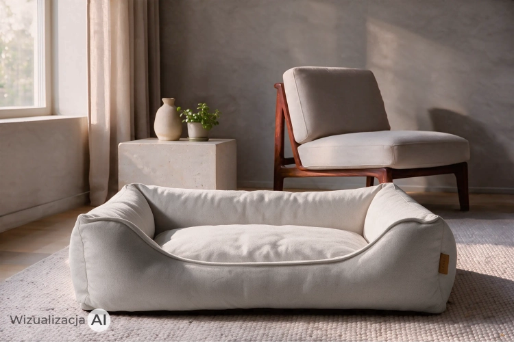 Legowisko ORAVI Avento Ortho 120 x 90 x 28 cm, jasny popiel - w salonie w stylu soft loft