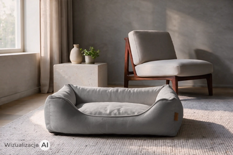 Legowisko ORAVI Avento Ortho 100 x 75 x 26 cm, antracyt - w salonie w stylu modern