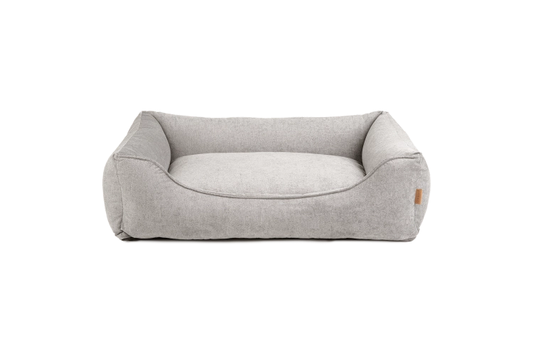 Legowisko dla psa ORAVI Avento Ortho 100 x 75 x 26 cm, jasny popiel - widok z przodu