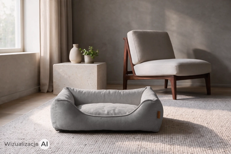 Legowisko ORAVI Avento Ortho 75 x 55 x 20 cm, antracyt - w salonie w stylu modern