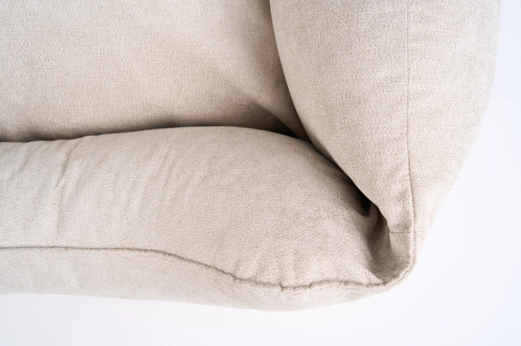 Narożnik i poduszka legowiska ORAVI Avento Ortho, jasny beż - widok z góry.