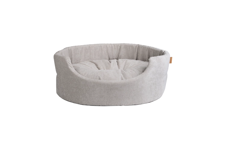 Legowisko dla psa ORAVI Ansa 75 x 65 x 28 cm, jasny popiel - widok z przodu