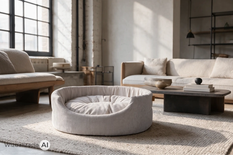 Legowisko ORAVI Ansa 75 x 65 x 28 cm, jasny popiel - w salonie w stylu soft loft